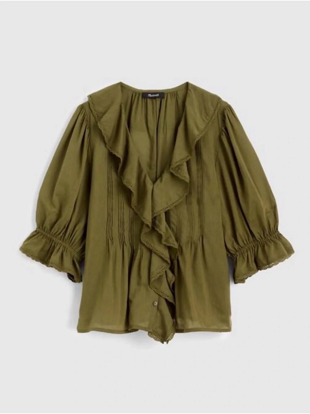 Madewell pintucked ruffled